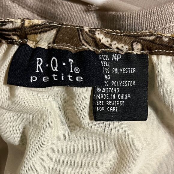 R.Q.I skirt midi floral flowy 14p vintage - Picture 5 of 5